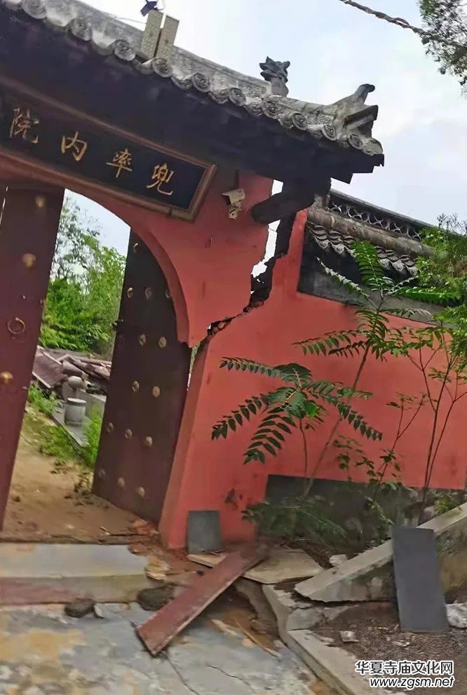 暴雨下的滎陽洞林寺受災實況，千年古剎災后修建迫在眉睫