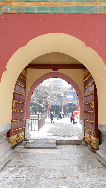 雪中景山公園、故宮