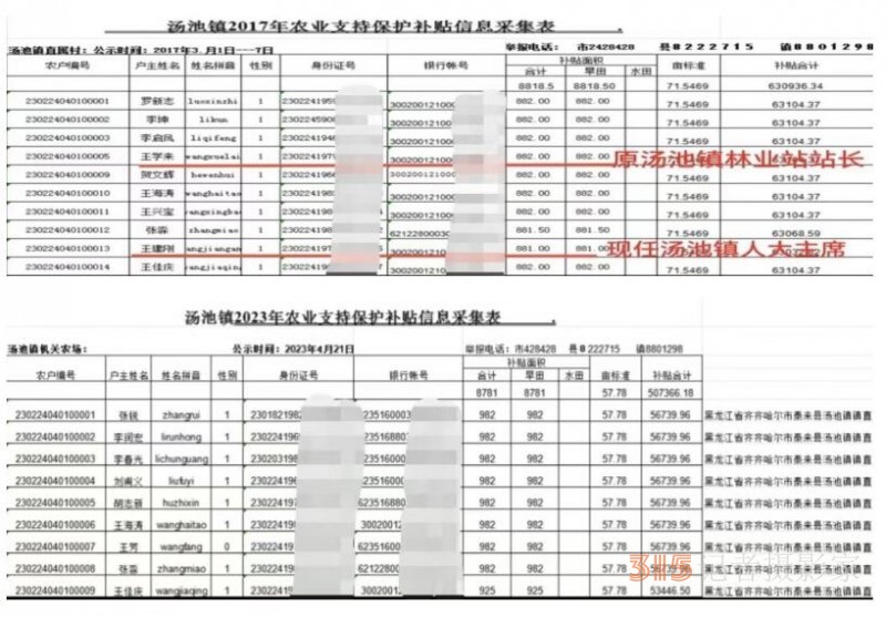 黑龍江泰來縣湯池鎮(zhèn)長達(dá)20年套取國家種糧補(bǔ)貼近千萬元