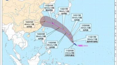 今年第13號臺風(fēng)“貝碧嘉”已生成 未來趨向我國東海海面